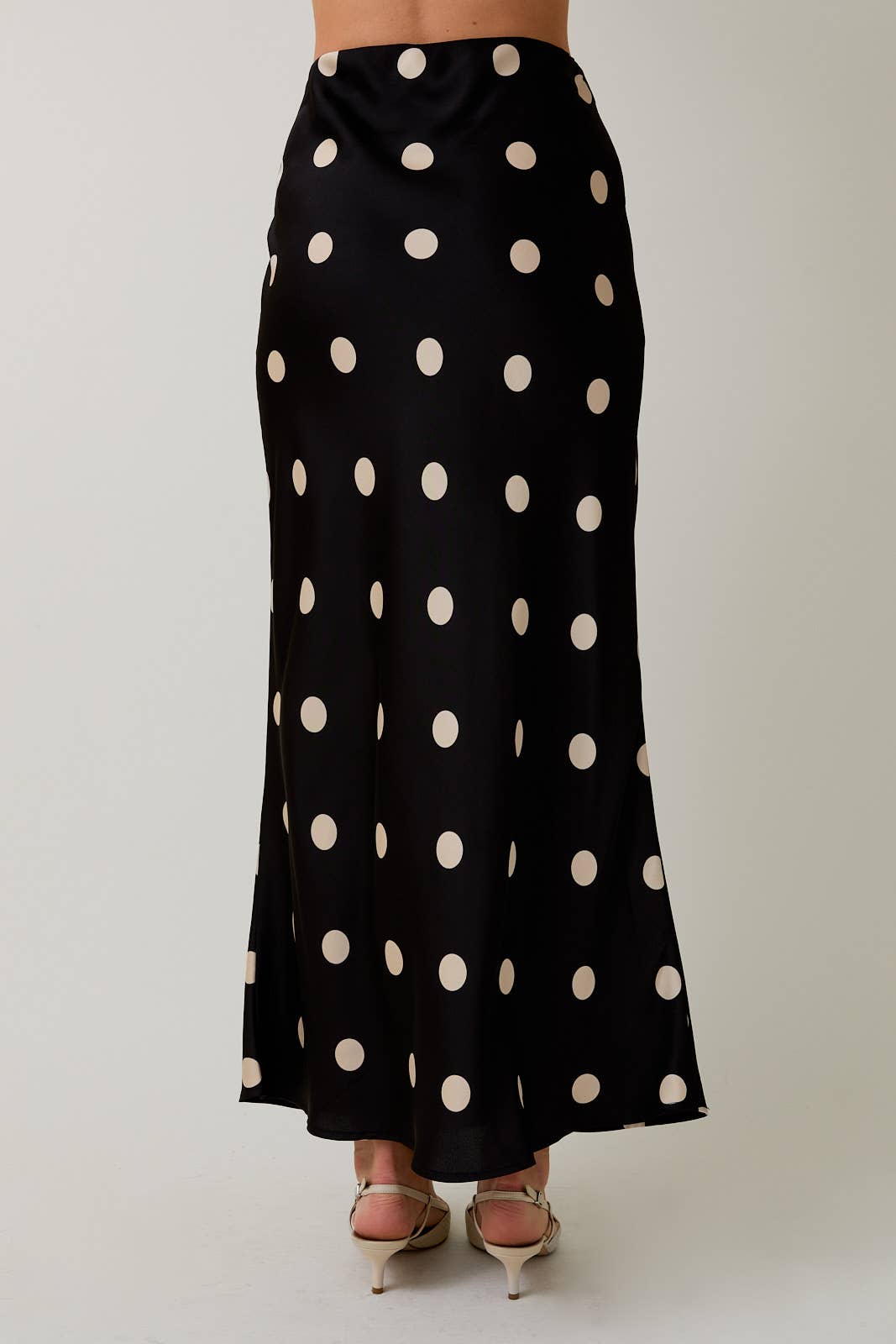 Sally Polka Dot Satin Skirt