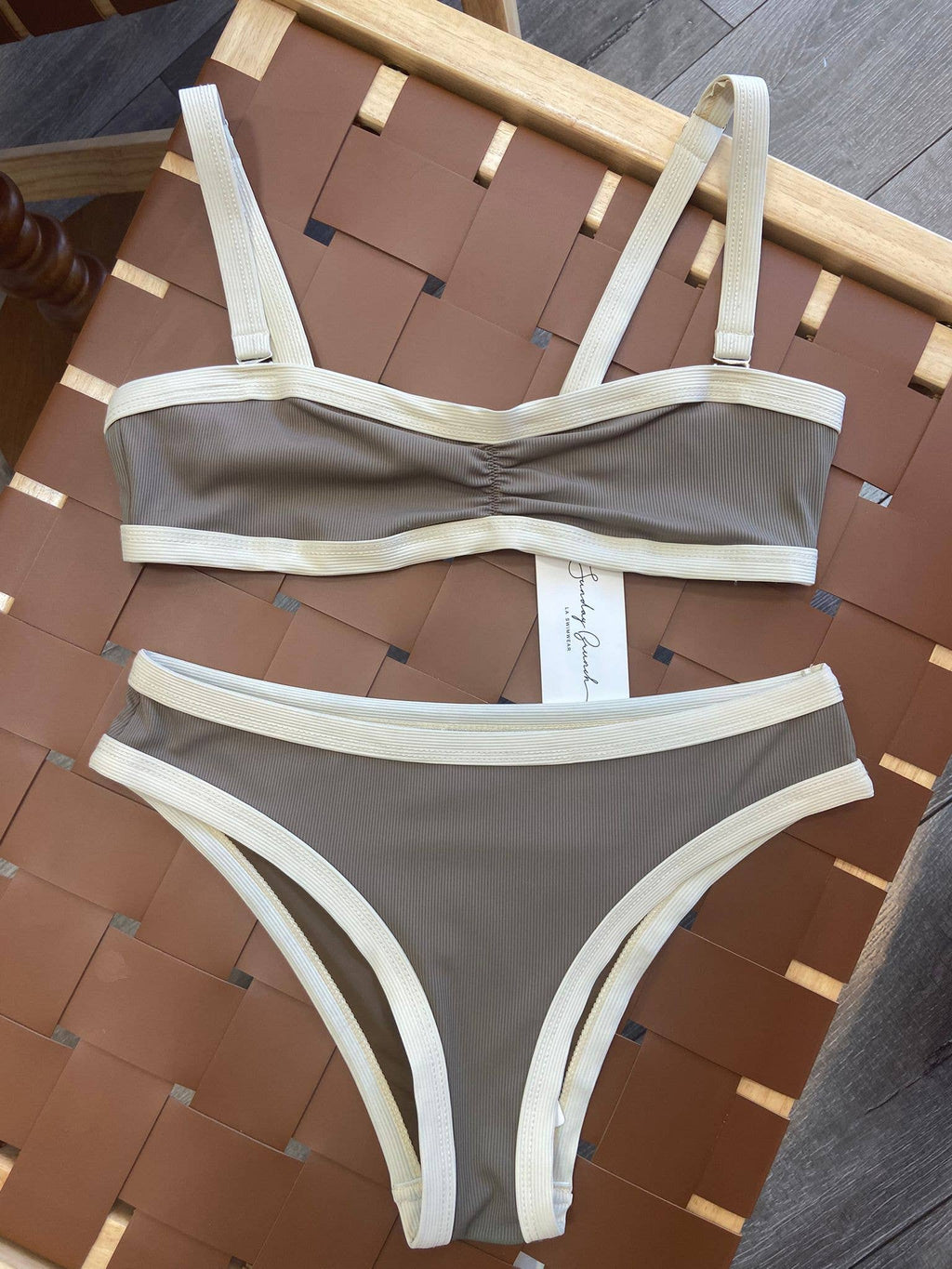 Wandering in Paris Bikini Set (Beige)