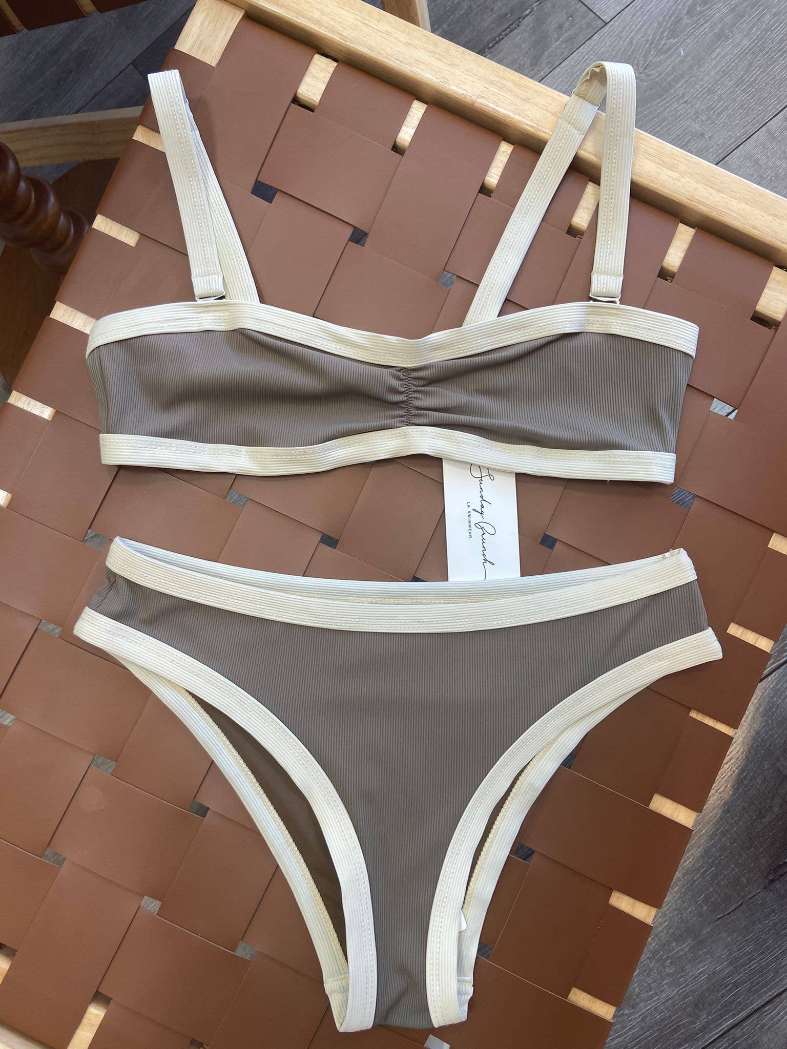 Wandering in Paris Bikini Set (Beige)