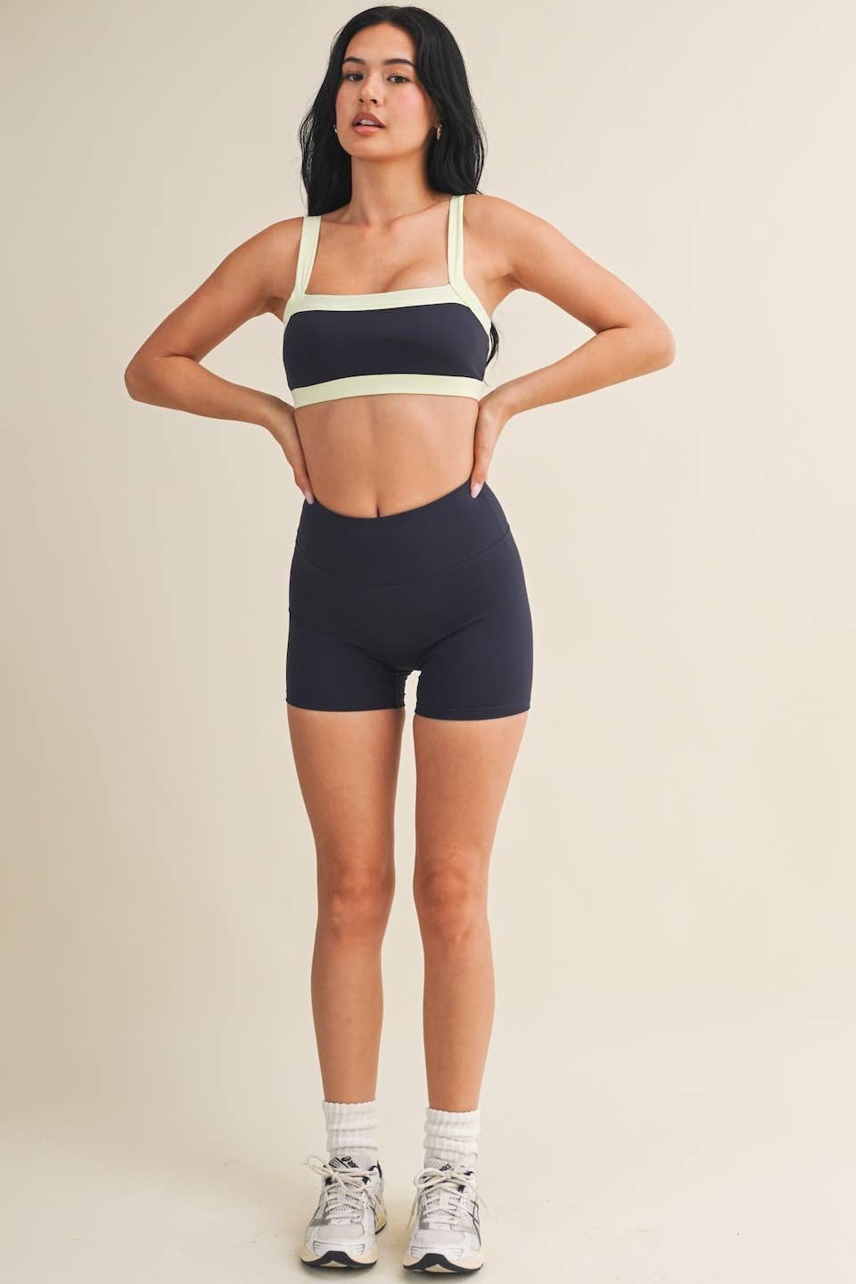 Contrast Block Sports Bra
