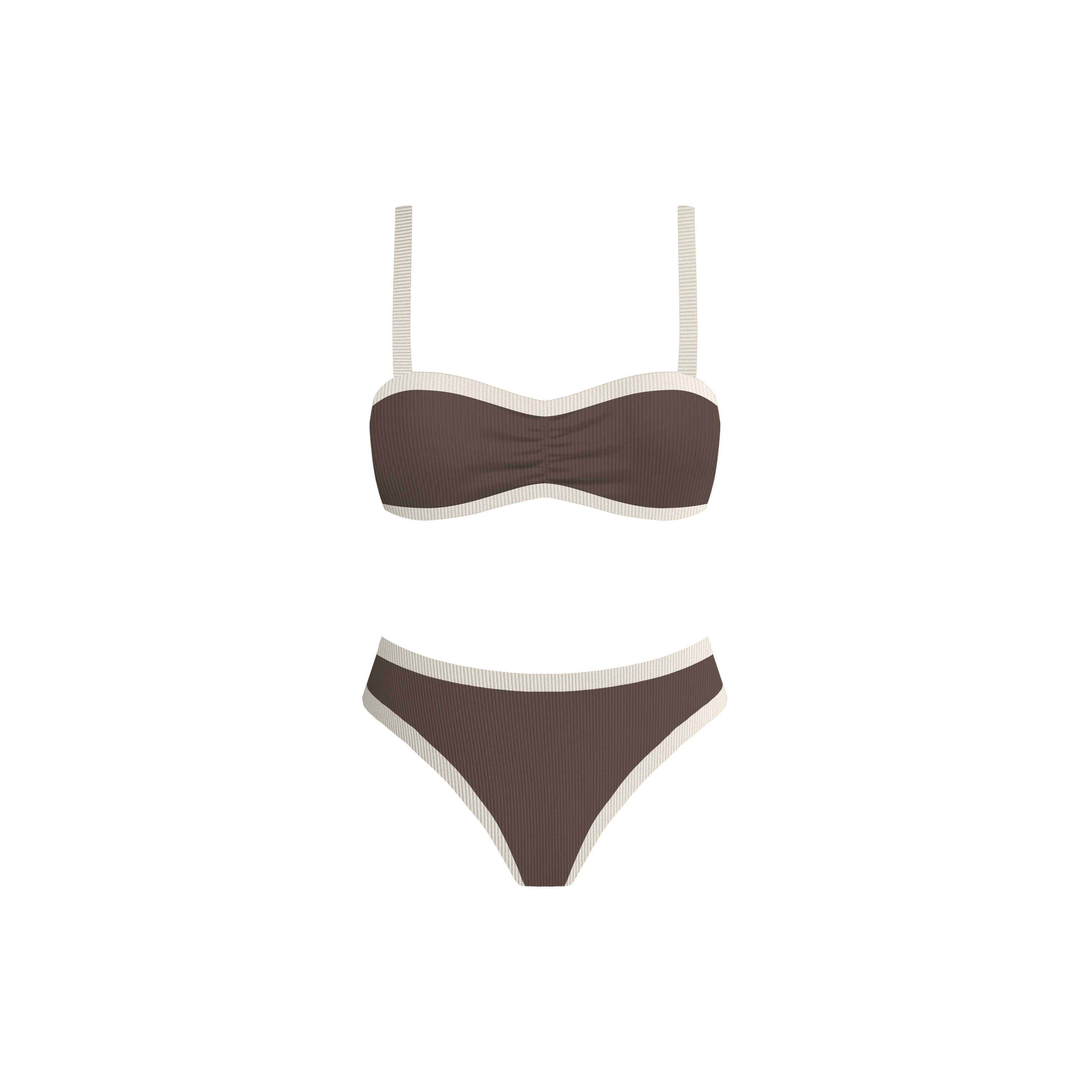 Wandering in Paris Bikini Set (Beige)