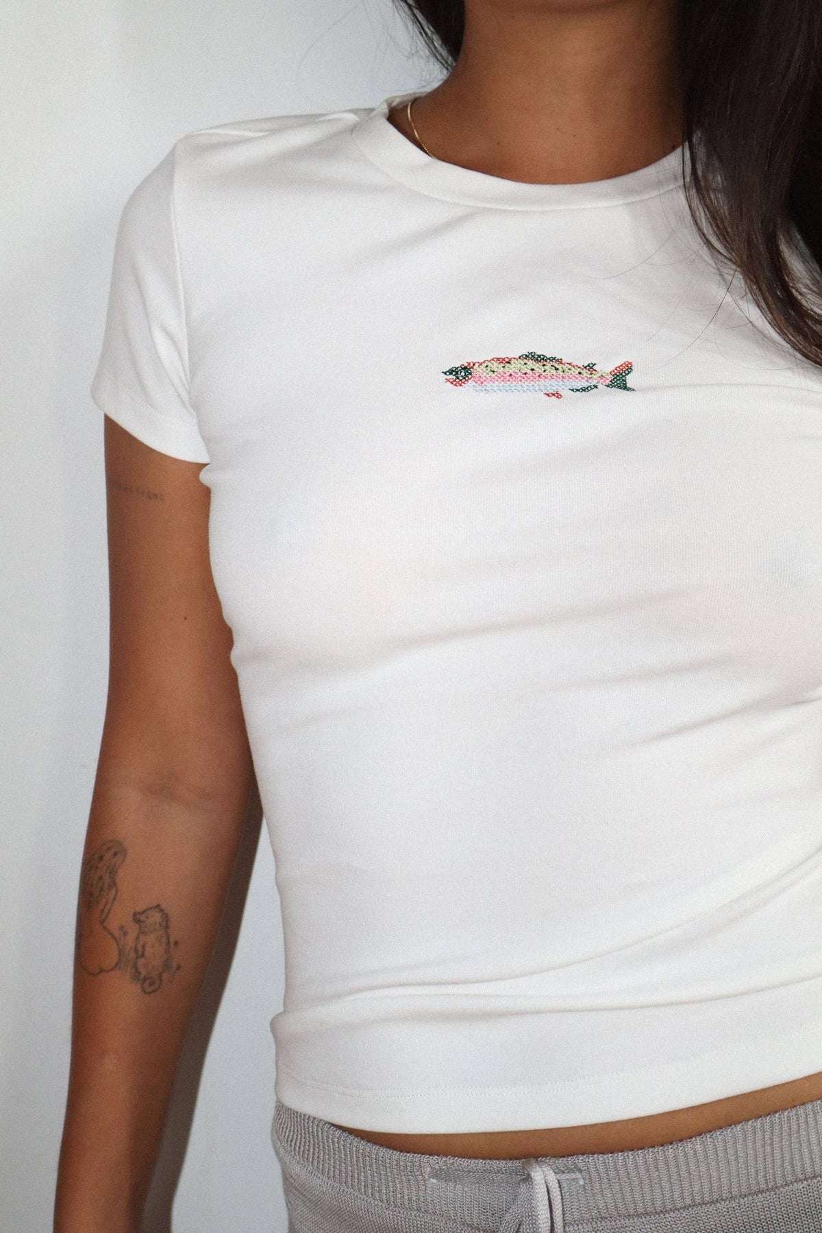 Fish Embroidered Tshirt