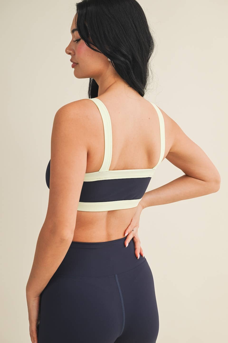 Contrast Block Sports Bra