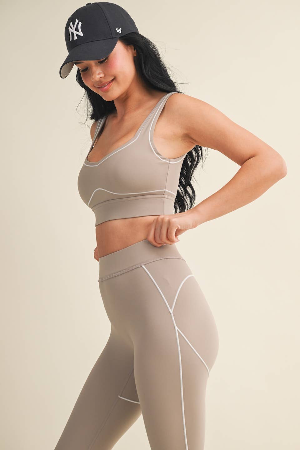 Contrast Thread Sports Bra