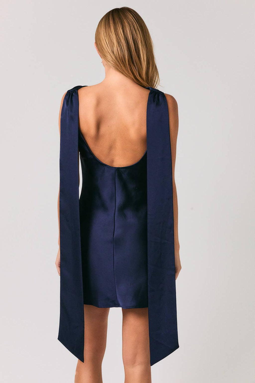 Stella Satin Drape Mini Dress