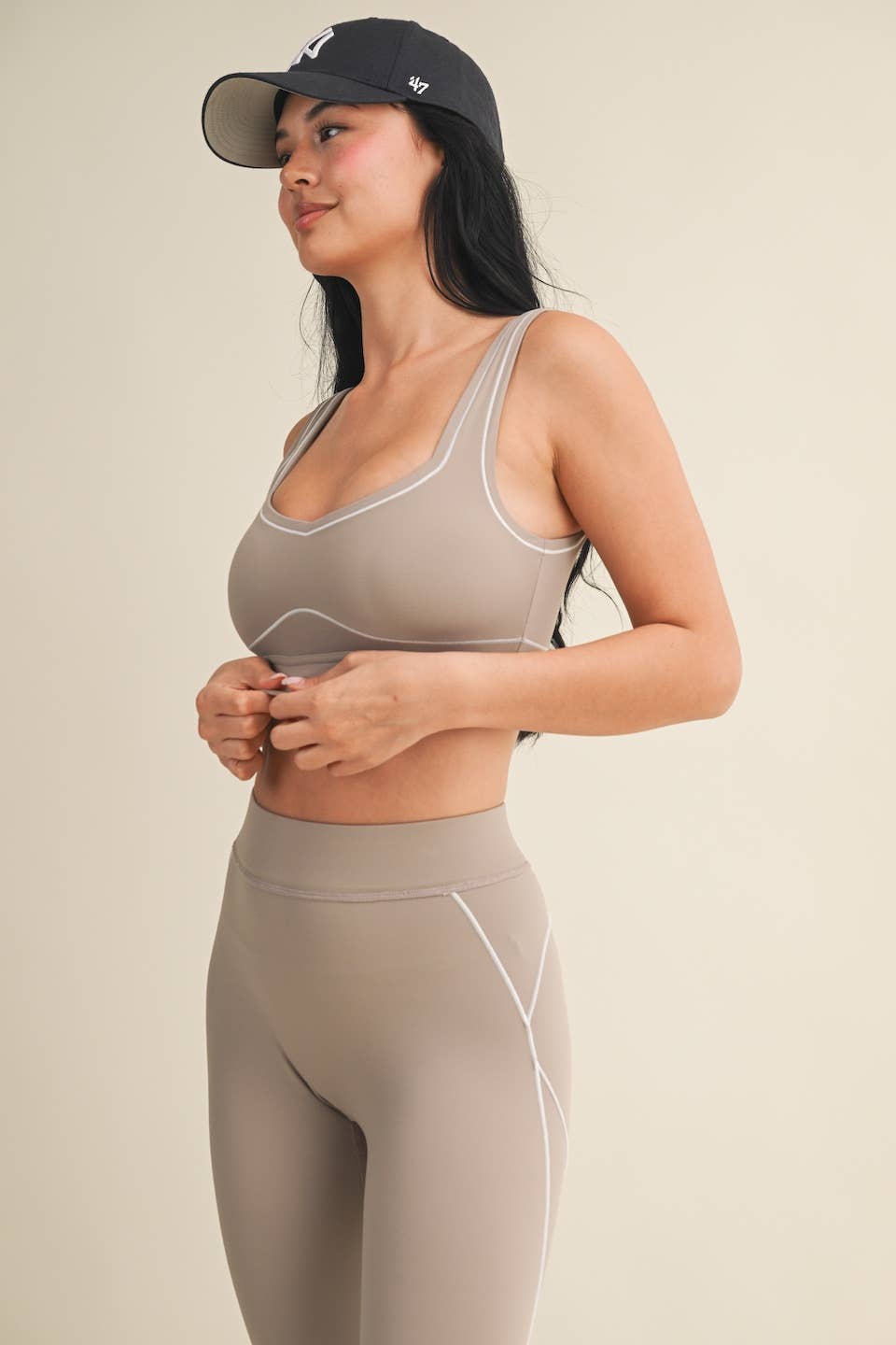 Contrast Thread Sports Bra