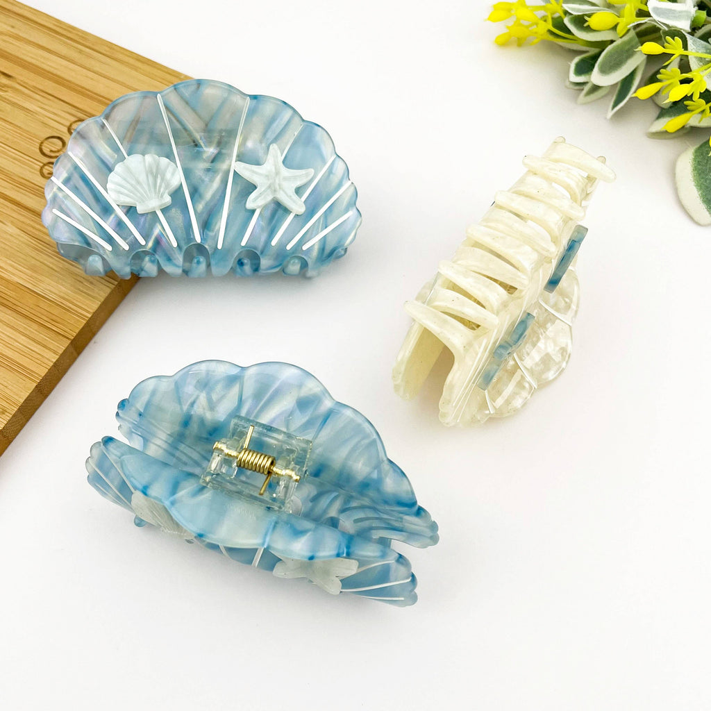 Ocean Shell Claw Clip