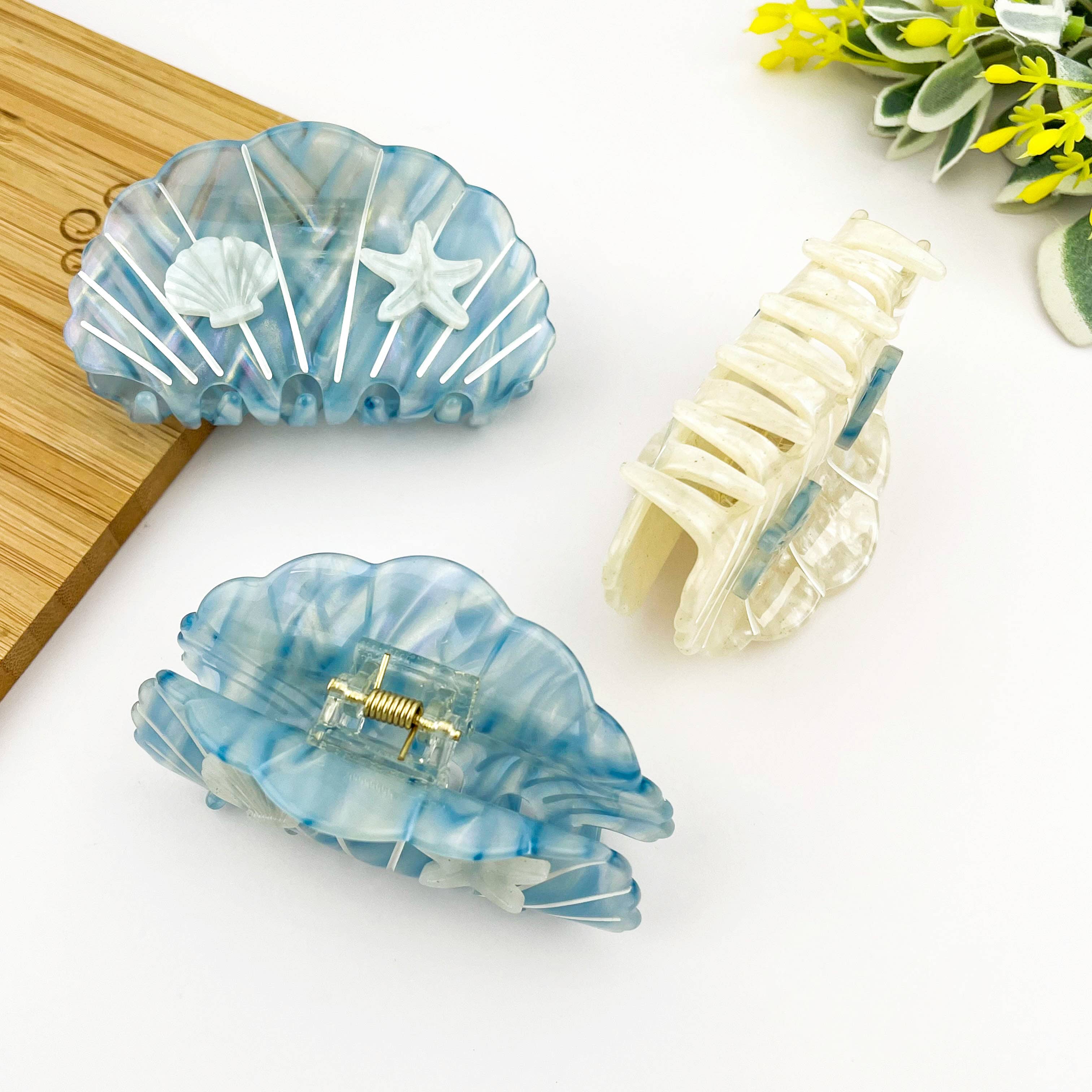 Ocean Shell Claw Clip